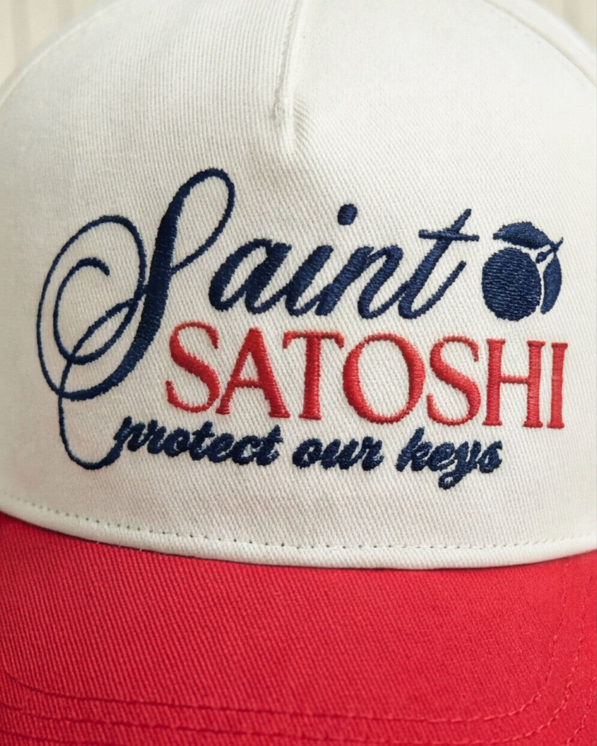 Saint Satoshi - Signal Red/Bone