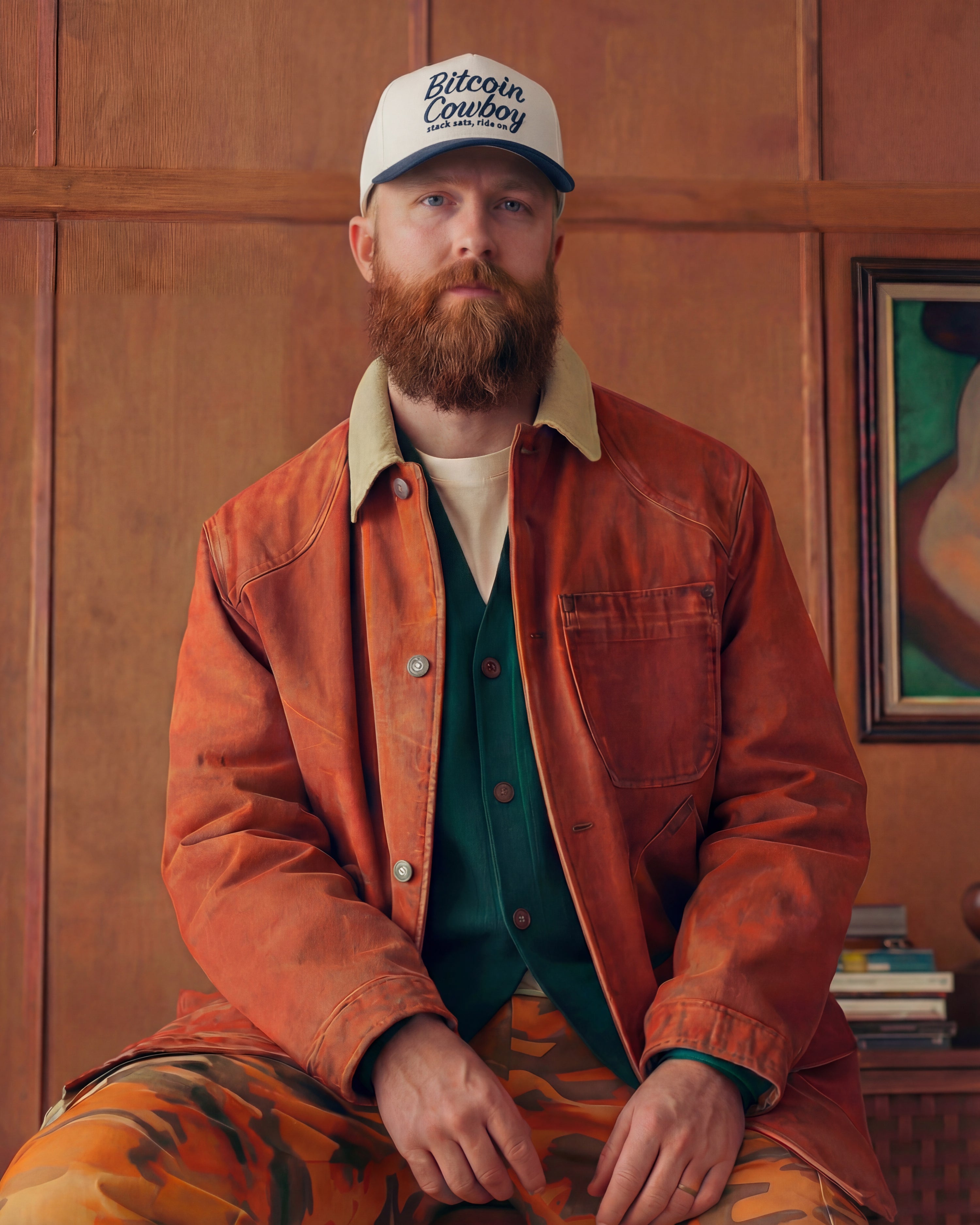 Bitcoin Cowboy - Midnight Workwear Blue/Bone