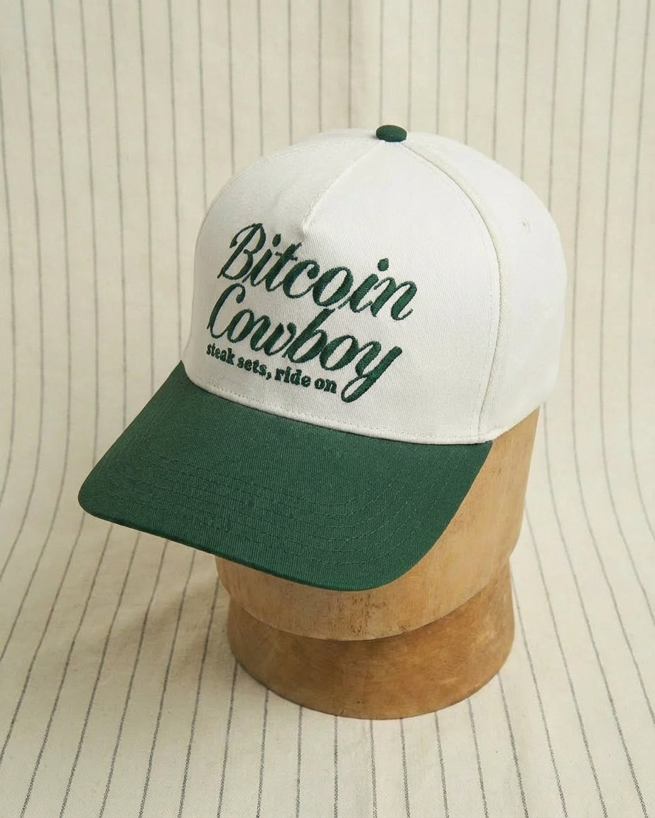 Bitcoin Cowboy - Frontier Forest Green/Bone