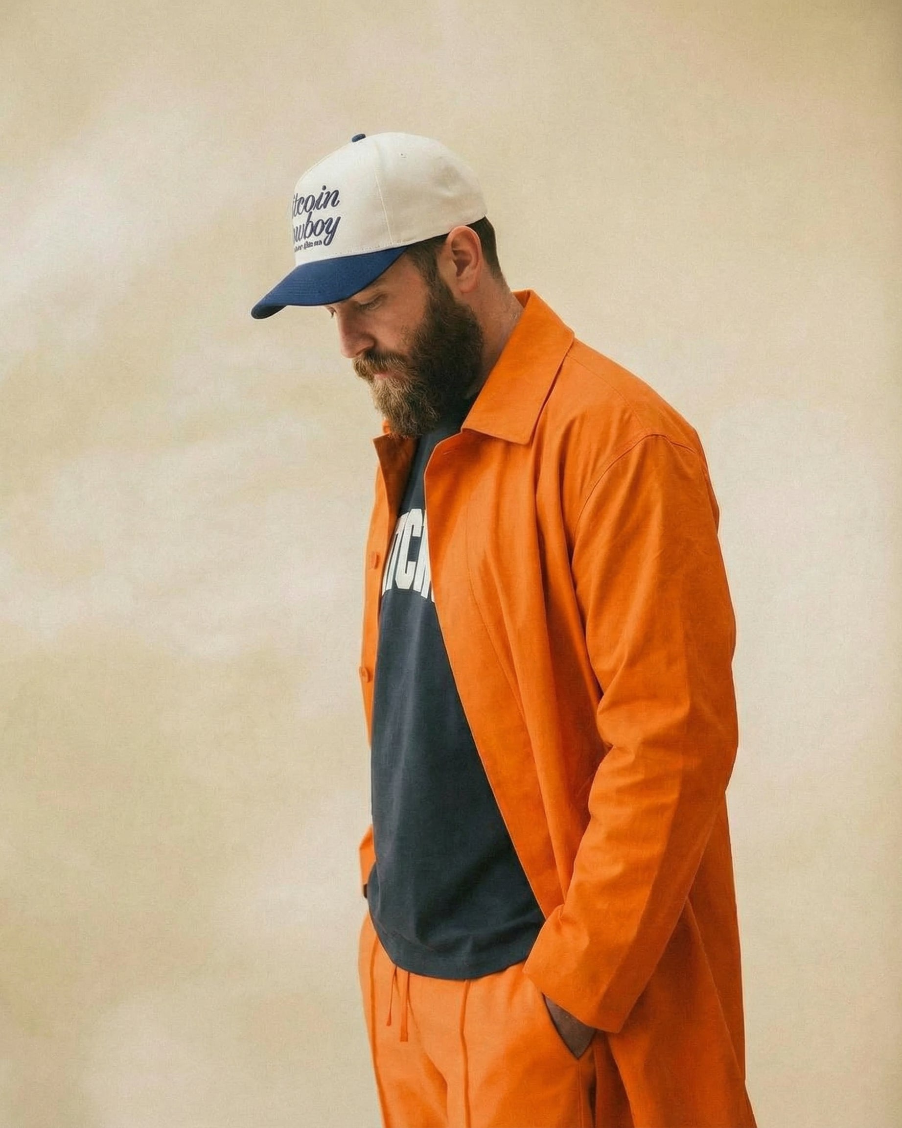Bitcoin Cowboy - Midnight Workwear Blue/Bone