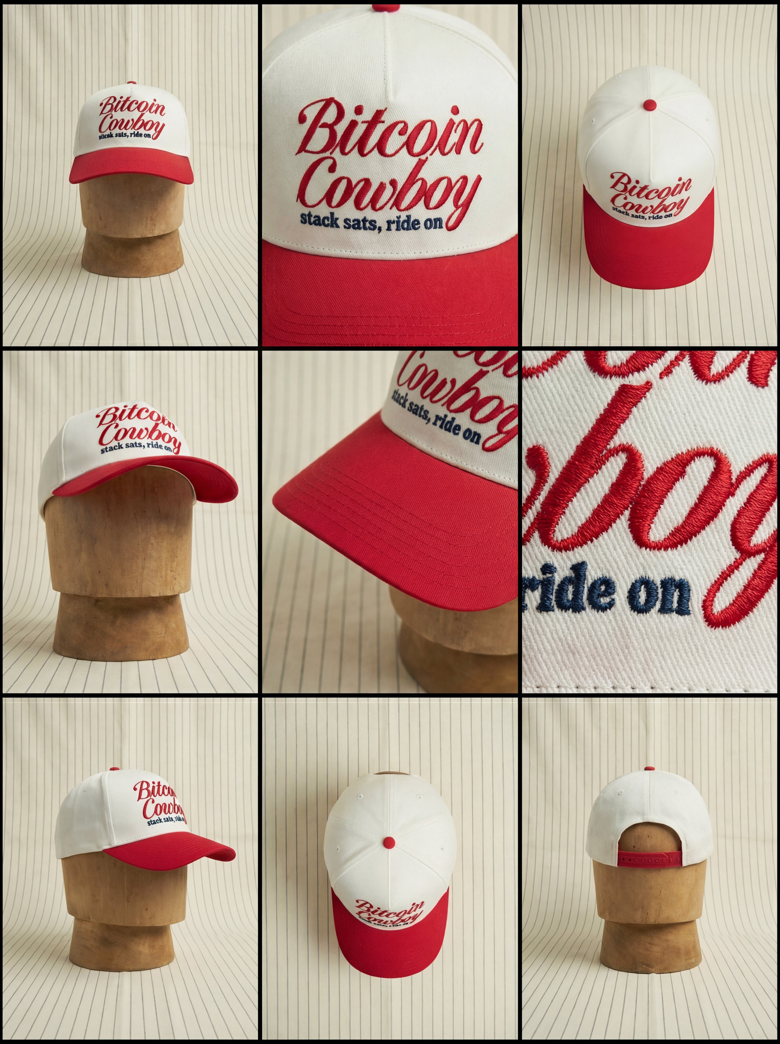 Bitcoin Cowboy - Western Signal Red/Bone