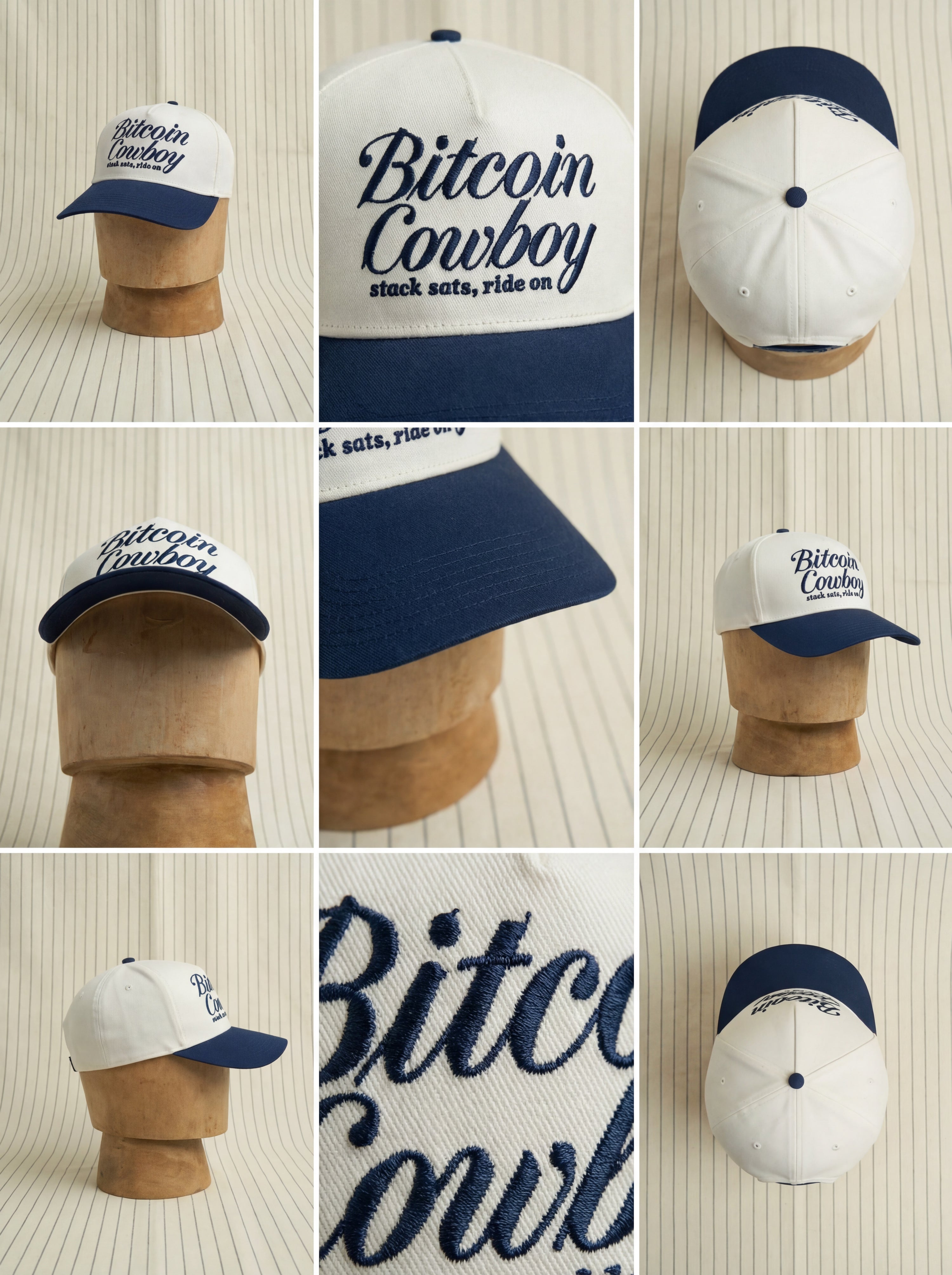 Bitcoin Cowboy - Midnight Workwear Blue/Bone