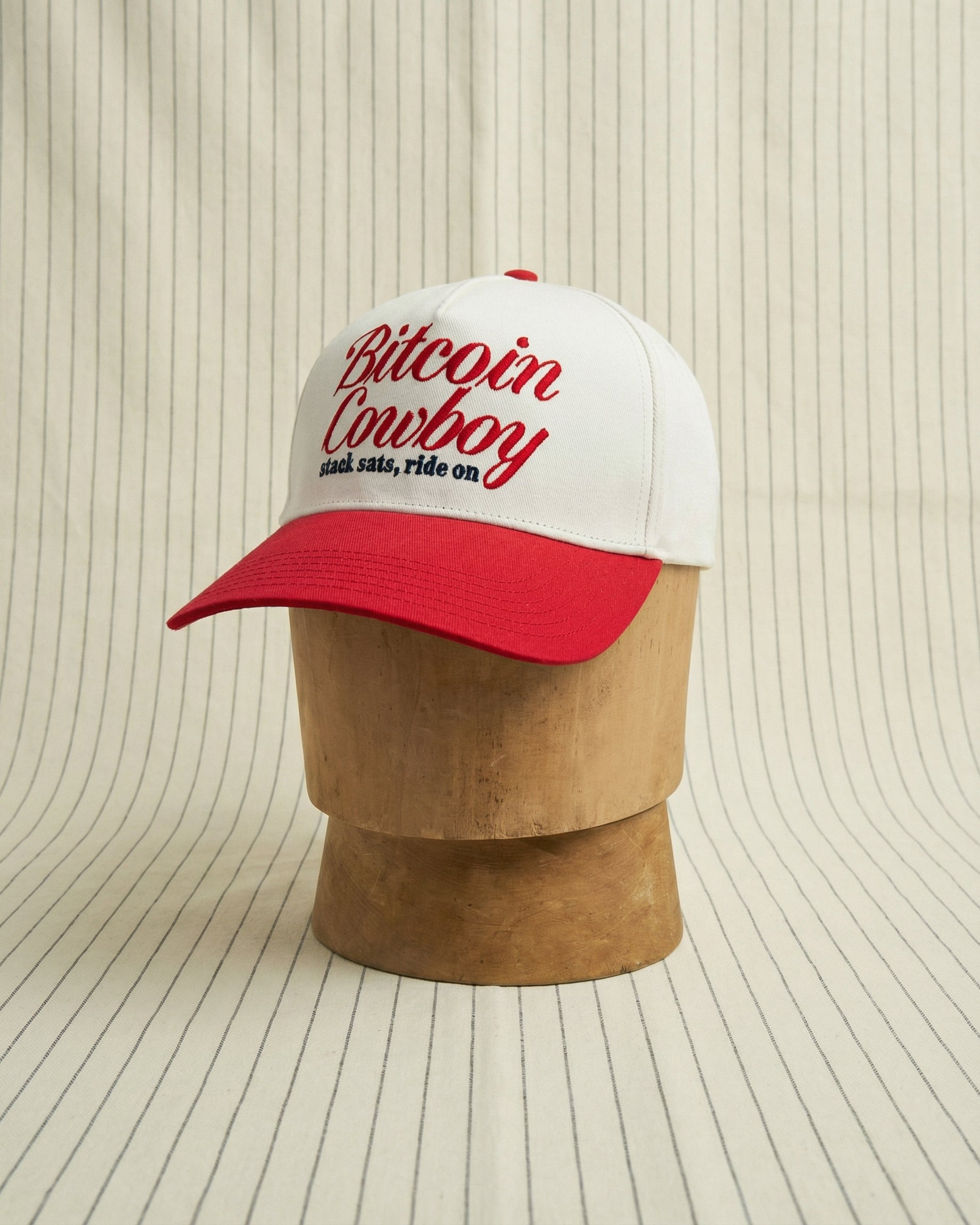 Bitcoin Cowboy - Western Signal Red/Bone