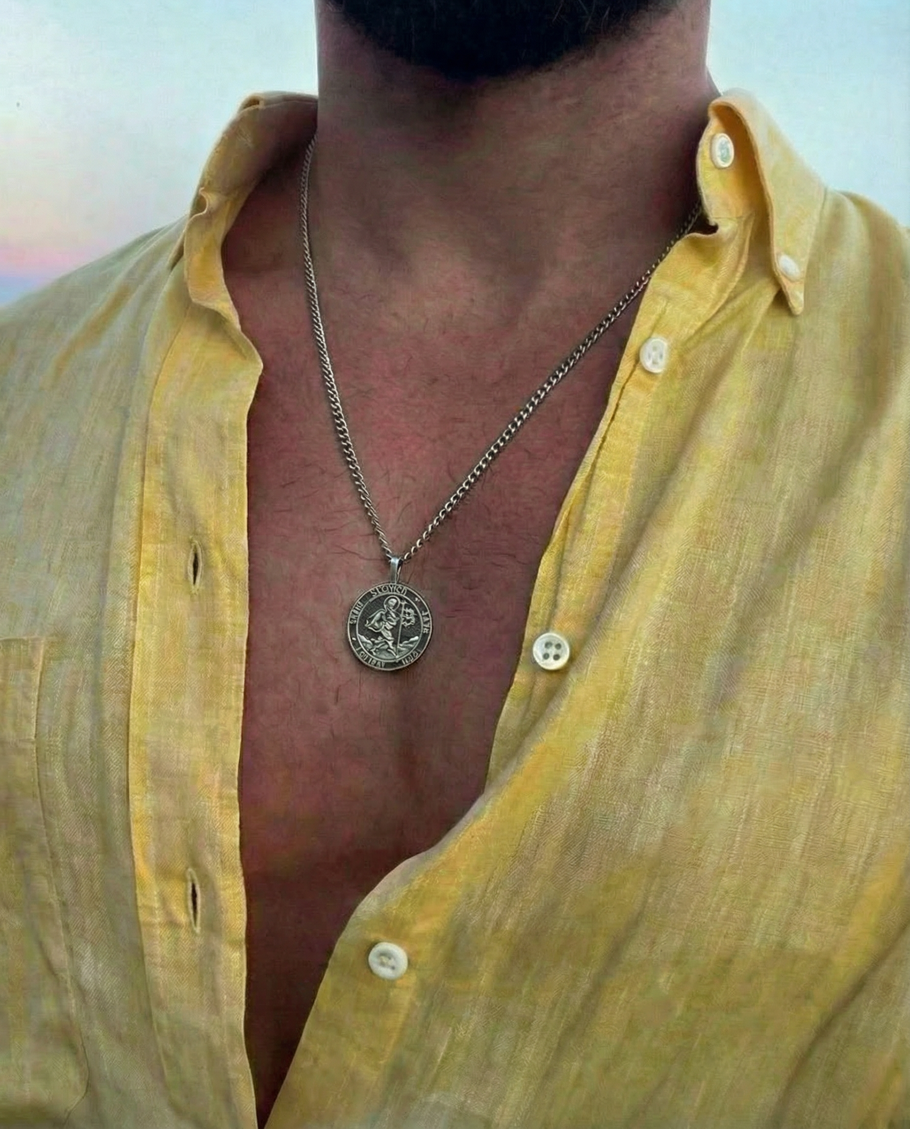 Saint Satoshi Pendant — Obsidian Edition