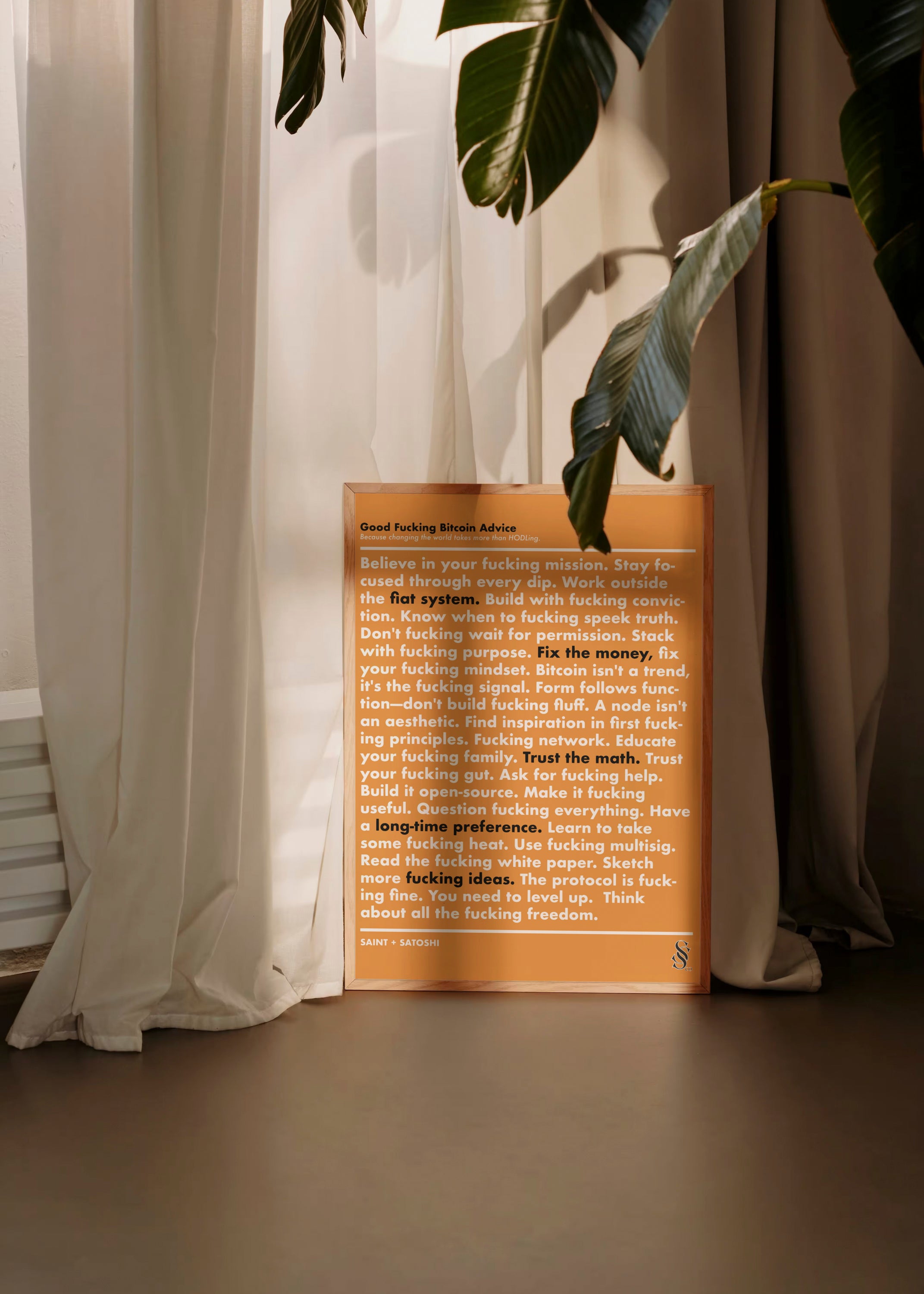 Good Fucking Bitcoin Advice Poster