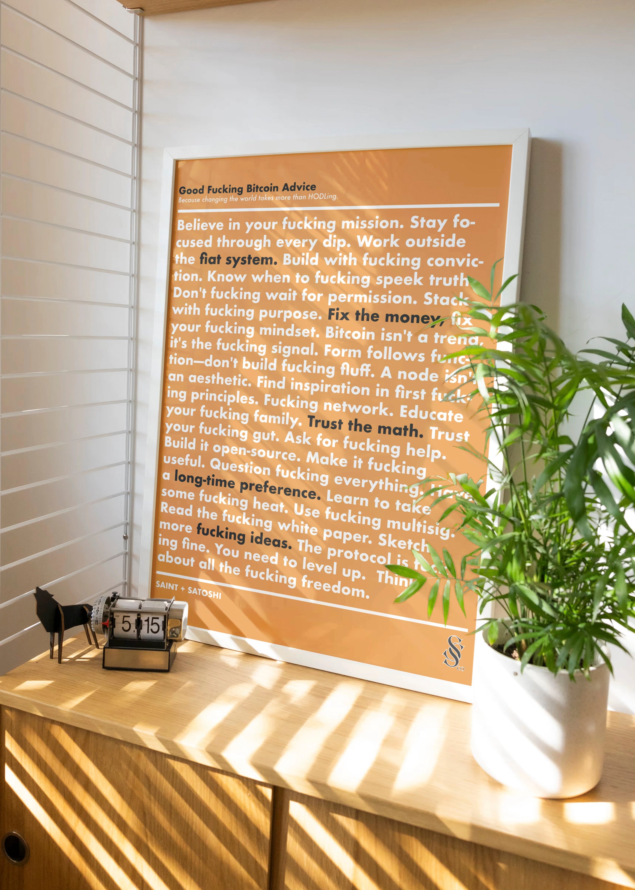 Good Fucking Bitcoin Advice Poster