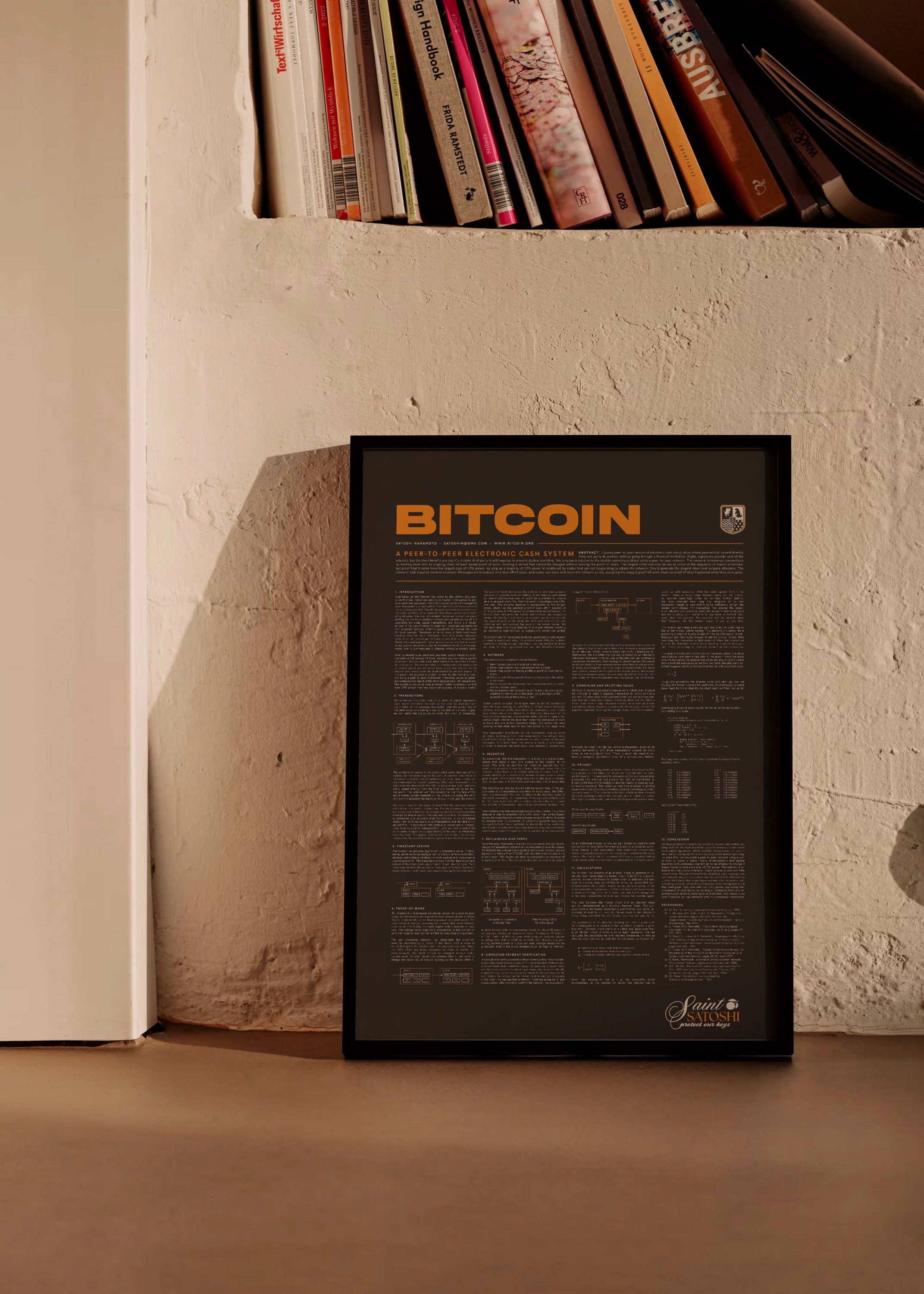 Bitcoin Whitepaper Poster – Satoshi Nakamoto’s Original Vision