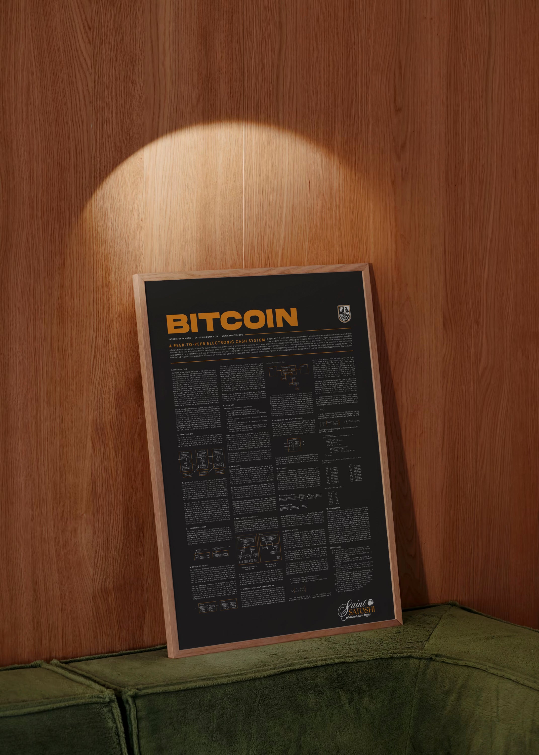 Bitcoin Whitepaper Poster – Satoshi Nakamoto’s Original Vision