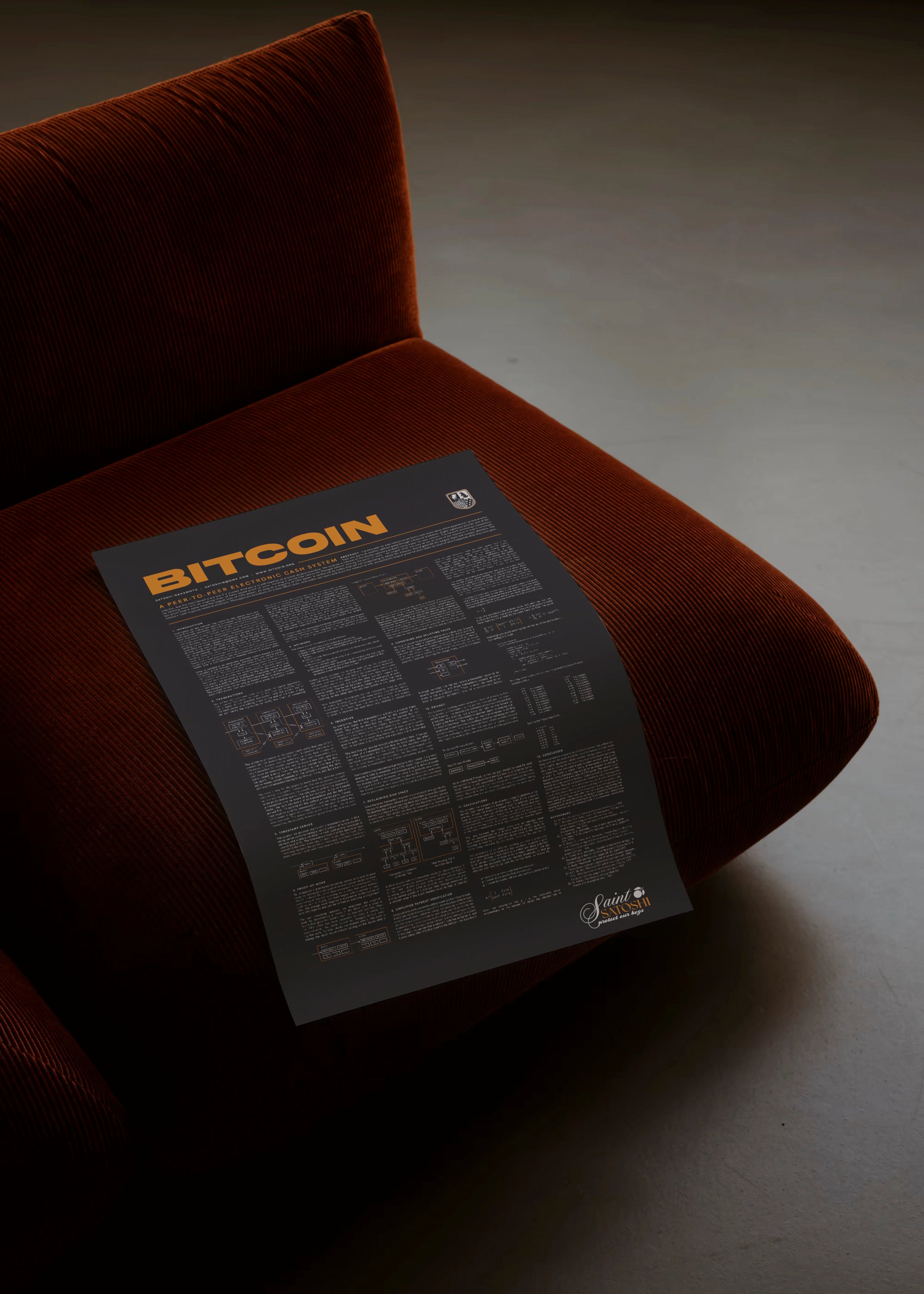 Bitcoin Whitepaper Poster – Satoshi Nakamoto’s Original Vision